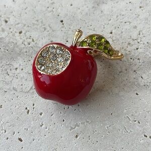 MACY'S APPLE brooch WITH crystals